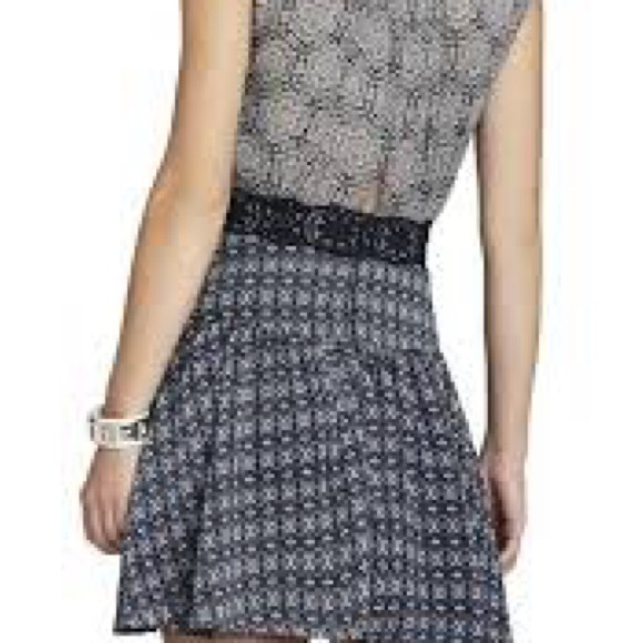 BCBG MaxAzria, Aymeline, sleeveless dress, dark ink navy combo fabric - Picture 14 of 15